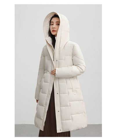 Abrigo Largo Ajustado con Capucha para Mujer - Diseño Invernal Elegante - Image 10