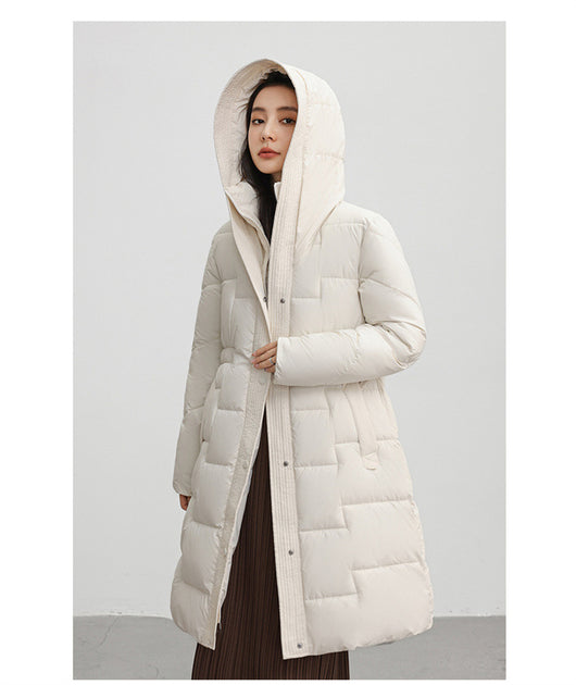 Abrigo Largo Ajustado con Capucha para Mujer - Diseño Invernal Elegante - Image 10