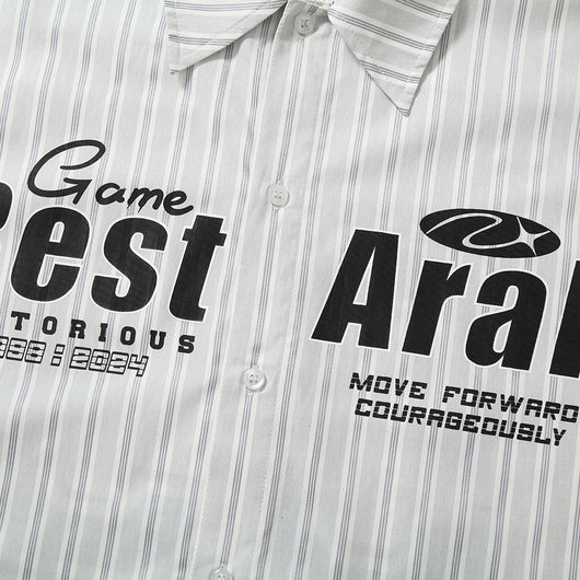 Camisa Manga Larga Hombre con Estampado de Letras Diseño Oversize - Image 3