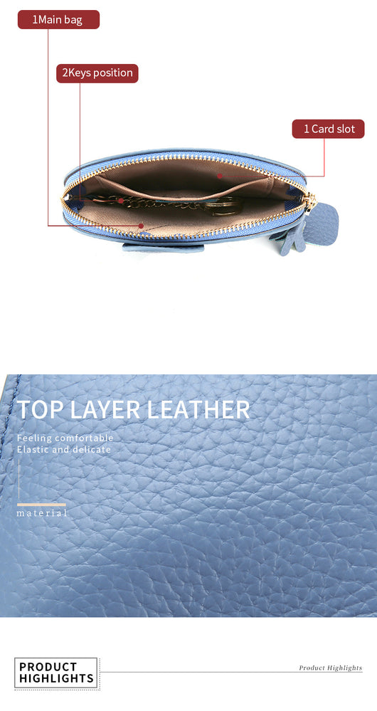 Monedero de Cuero Genuino Elefante Lindo - Cartera Mini Creativa - Image 17