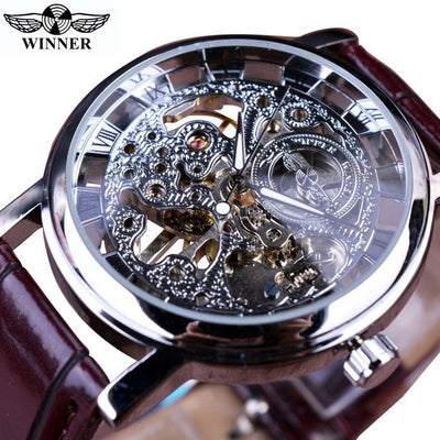 Reloj Mecánico Hombre Estilo Retro Romana con Diseño Hueco - Image 9