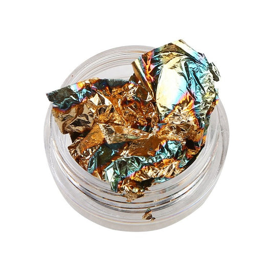 Set de Uñas con Papel Dorado Foil de Colores - Image 6