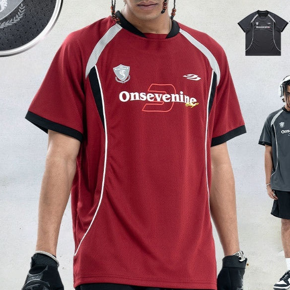 Camiseta de Hockey Secado Rápido con Diseño Patchwork