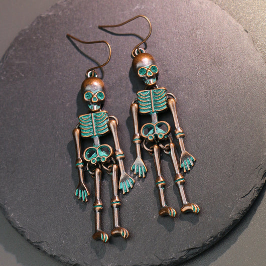 Aretes Calavera Grandes Estilo Europeo Americano para Discoteca - Image 2