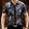Camisa Hueca para Hombre con Bordado Flocking