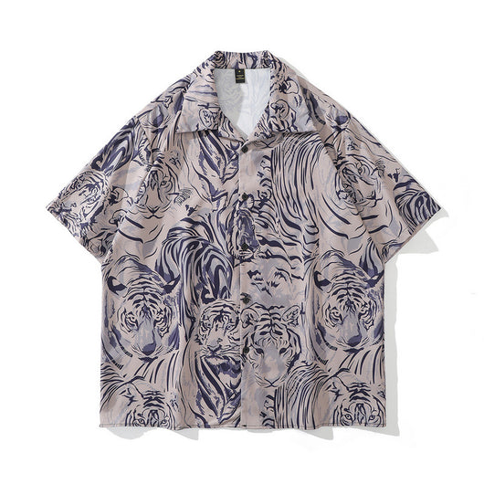Camisa Retro Estampado Floral para Hombre - Image 14