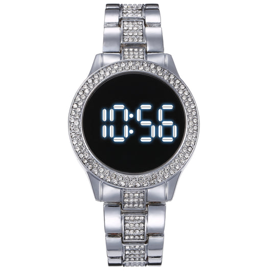 Reloj Deportivo LED Resistente al Agua con Doble Fila de Diamantes - Image 2