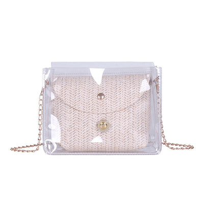 Bolsa Transparente Verano Tejida con Cadena - Diseño Fairy Chic - Image 15