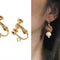 Pure Handmade Cowhide Braided Classic Earrings Ear clip