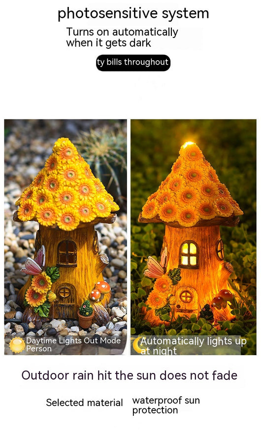 Lámpara Solar Decorativa Árbol Casa de Jardín para Exteriores - Image 10