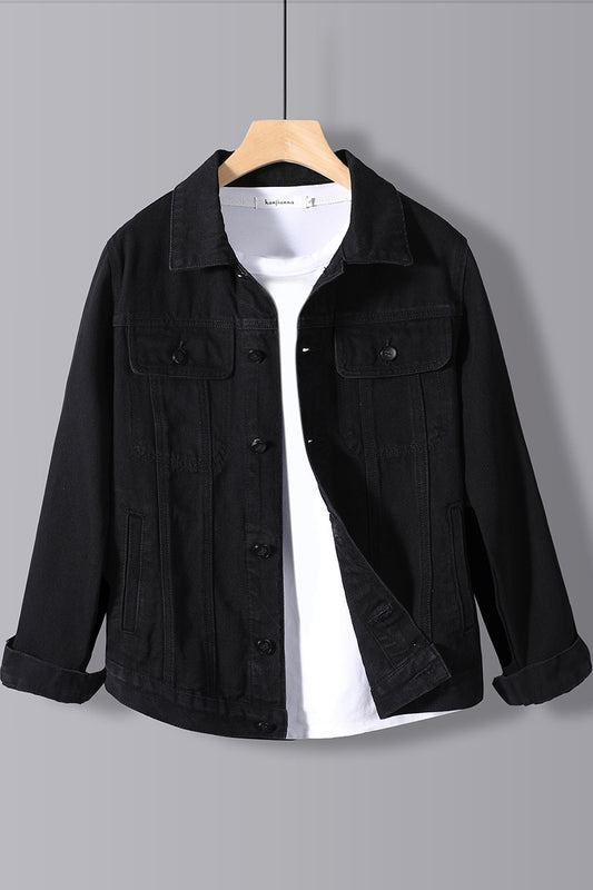 Pantalón Denim Negro Clásico para Hombre