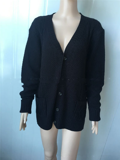 Cardigan Suelto de Punto con Mangas Murciélago - Image 10