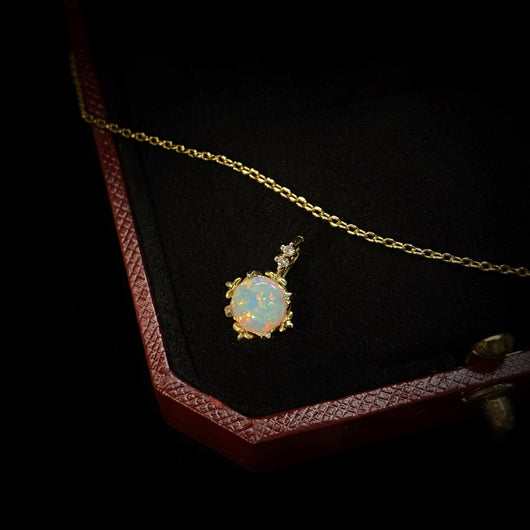 Collar Opal Court Brillo Dorado Chapado en Oro Amarillo 14k - Image 5