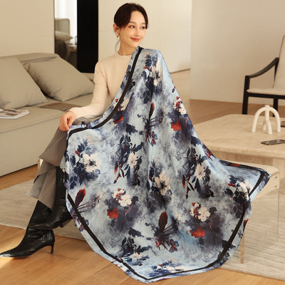 Pañuelo Cuadrado de Satén Estampado Cashew para Mujer - Image 35