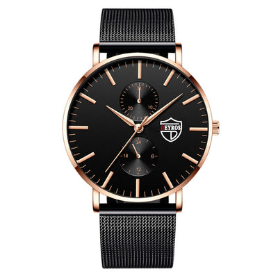 Reloj de Hombre Elegante con Malla Chapada al Vacío - Image 5