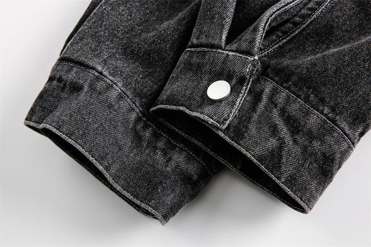 Chaqueta Denim Patchwork Contraste - Unisex Estilo Street - Image 14