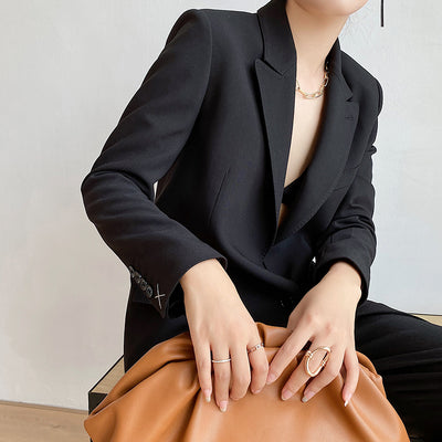 Blazer Ajustado de Temperamento Femenino - Estilo Profesional - Image 12