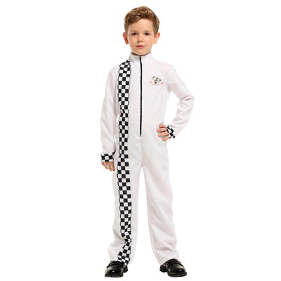 Disfraz de Corredor de Velocidad Blanco para Niños y Niñas - Image 2