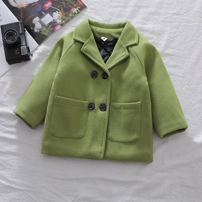 Abrigo Cuadrille Sólido para Niño Otoño Invierno - Image 17