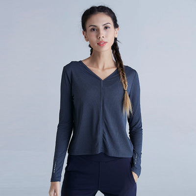 Ropa de Yoga Deportiva de Algodón y Lino de Manga Larga - Image 8
