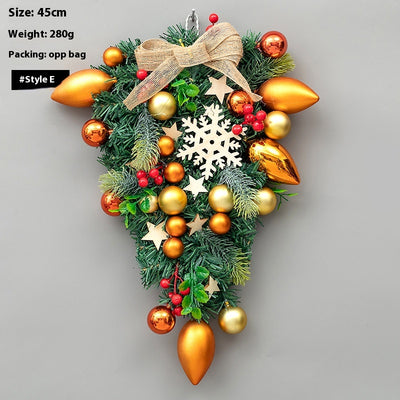 Árbol de Navidad Invertido con Guirnalda de Ratán y Adorno Cuerno - Image 11