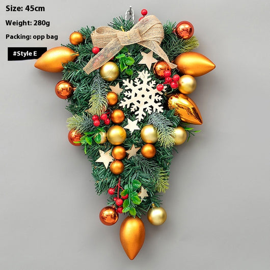 Árbol de Navidad Invertido con Guirnalda de Ratán y Adorno Cuerno - Image 11