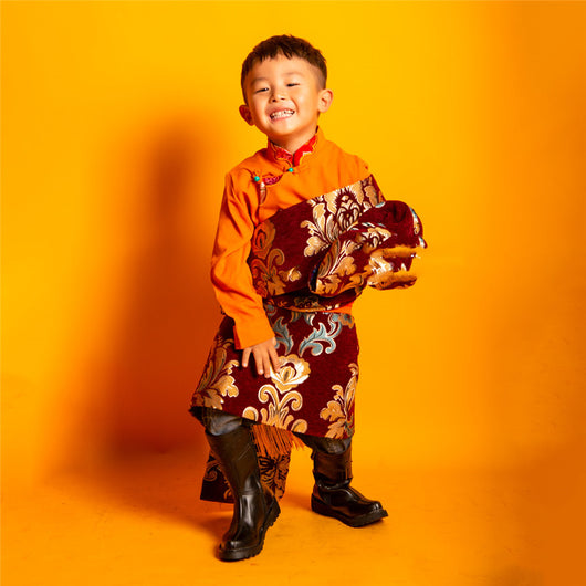 Túnica Tibetana Infantil de Manga Larga para Presentaciones - Image 9