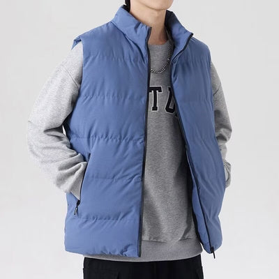 Chaleco Cardigan Slim Fit con Cuello Alto y Cierre - Abrigo Térmico Casual - Image 13