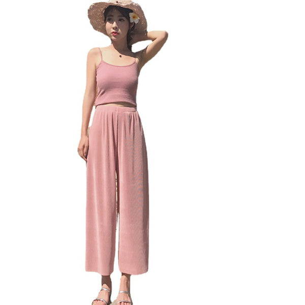 Pantalones Anchos de Seda de Hielo Nine Points - Elegancia y Comodidad