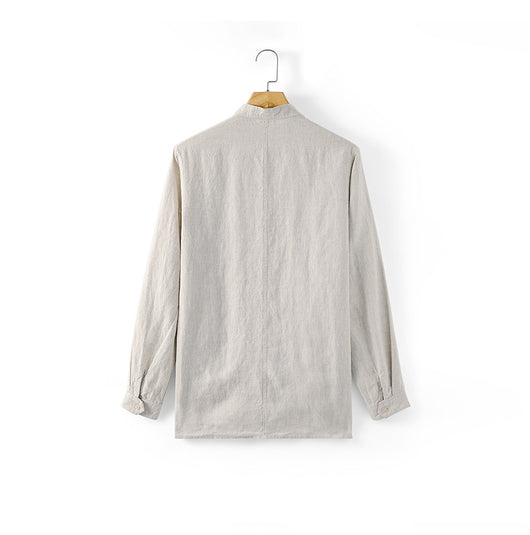 Camisa de Lino Suelta Casual para Hombre - Image 11