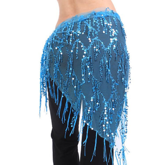 Cinturón de Cadera con Lentejuelas y Borlas para Danza - Image 17