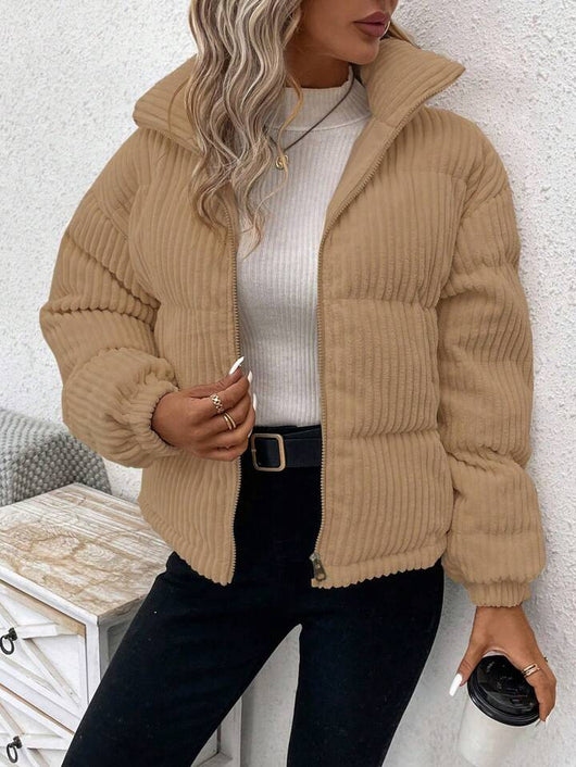 Abrigo de Pana Grueso Talla Grande para Mujer - Image 12