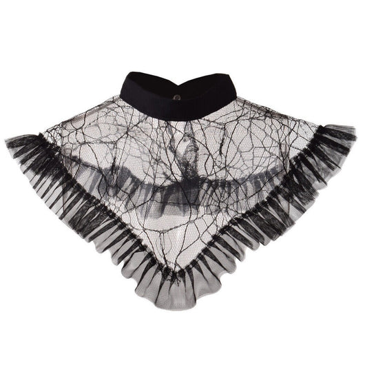 Cuello Falso de Encaje Mesh Negro para Niñas - Image 9