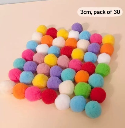 Colorful pompom balls and a yellow and blue toy launcher, a fun set for cats or kids. - Image 21