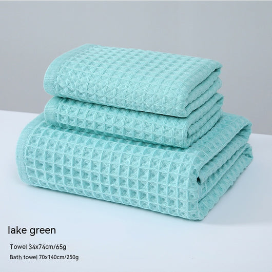 Toalla de Baño Algodón Puro Textura Waffle Absorbente Premium - Image 9