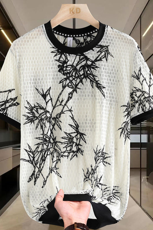 Playera Corta de Malla Ice Silk para Hombre - Fresca y Transpirable - Image 9
