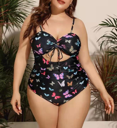 Traje de Baño Enterizo Estampado Talla Grande para Mujer - Image 11