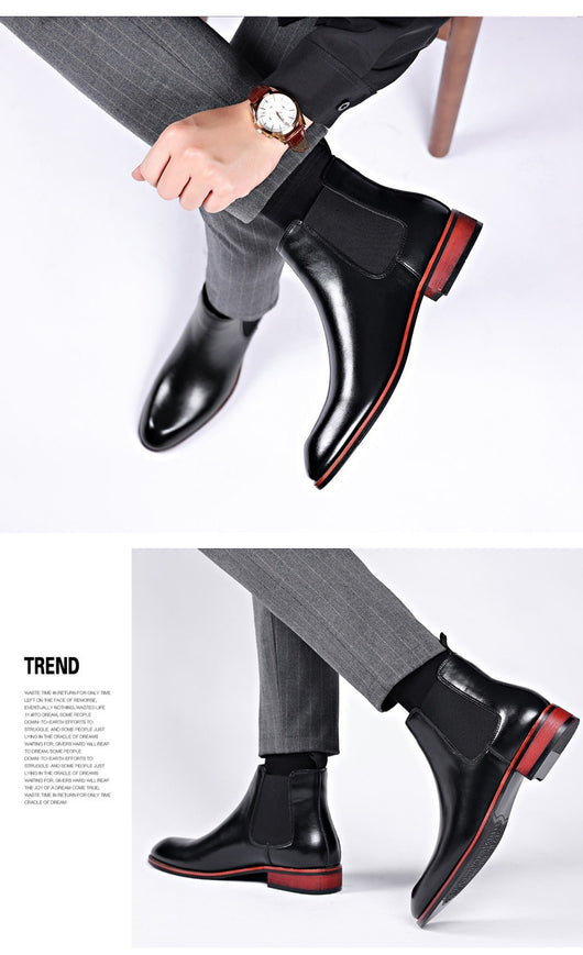 Botas Chelsea para Hombre Otoño Respirables Punta Afilada - Image 16