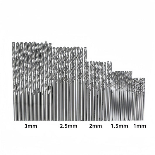 Juego de 50 Brocas Helicoidales 1-3mm Acero Rápido H2 Revestimiento Titanio - Image 7