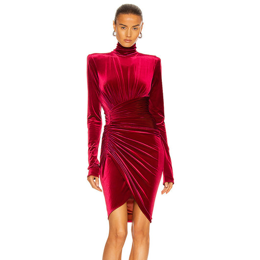 Vestido Fiesta Franela Manga Larga Ajustado para Mujer - Image 9