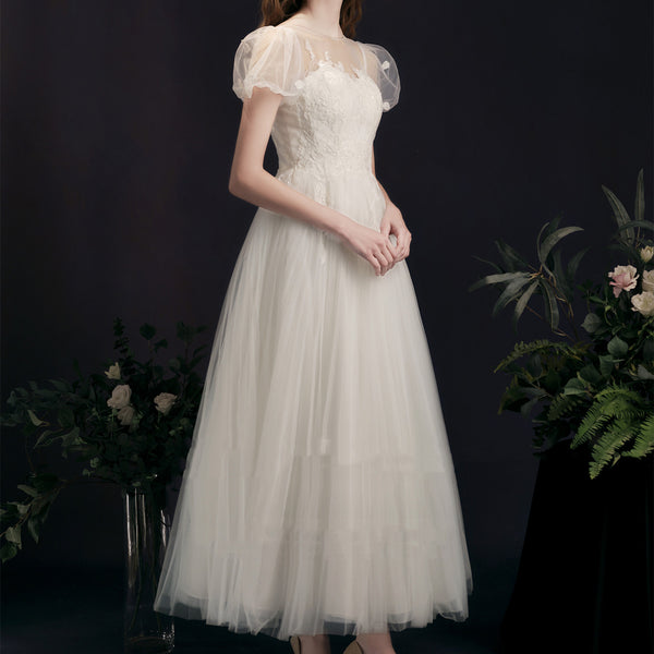 Vestido de Novia Elegante y Minimalista para Cena