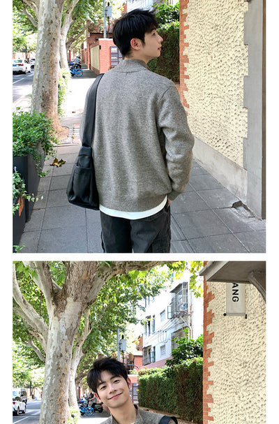 Cardigan Casual Cuello Solapa con Botones para Hombre - Image 13