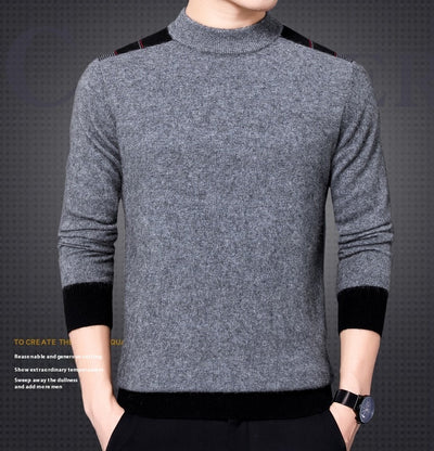 Suéter Cuello Alto Reversible de Terciopelo Manga Larga para Hombre - Image 12