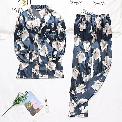 Pijamas de Seda para Parejas - Manga Larga Fresca y Cómoda - Image 61