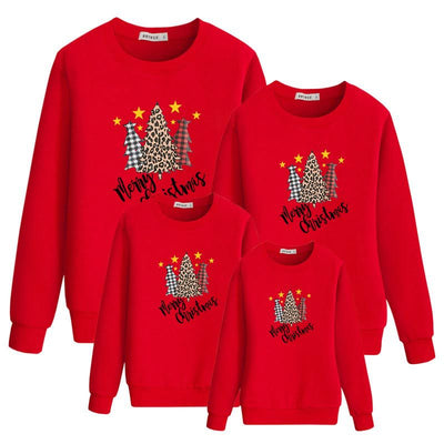 Conjunto Familiar Navideño con Estampado de Árbol y Letras - Image 12