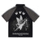 Polo Vintage Oversize Unisex con Estampado de Letras - Estilo Casual Trendy
