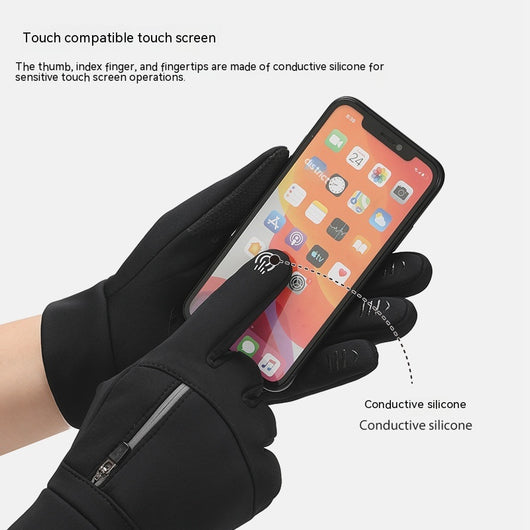 Guantes de Ciclismo Impermeables con Forro de Terciopelo Cálido - Image 9