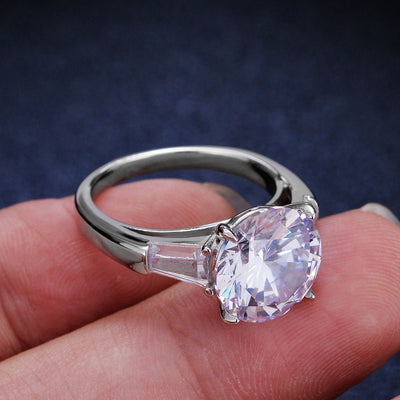 Anillo de Plata S925 con Moissanita de 5 Quilates y Cuatro Garras Clásicas - Image 6