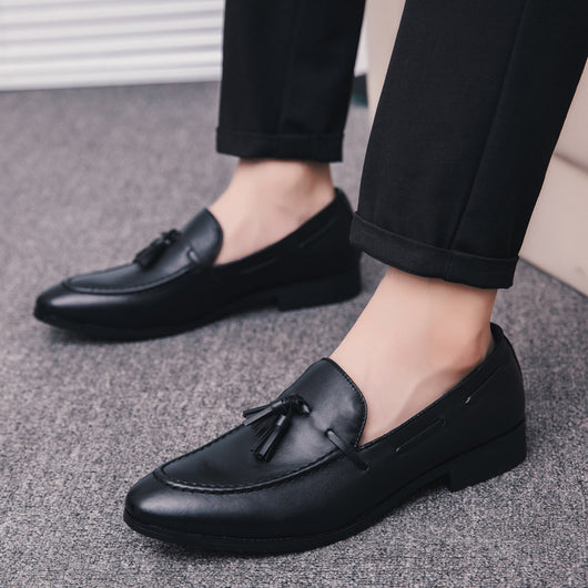 Zapatos Hombre Estilo Coreano Cuero Gamuza Punta Fina Retro - Image 10