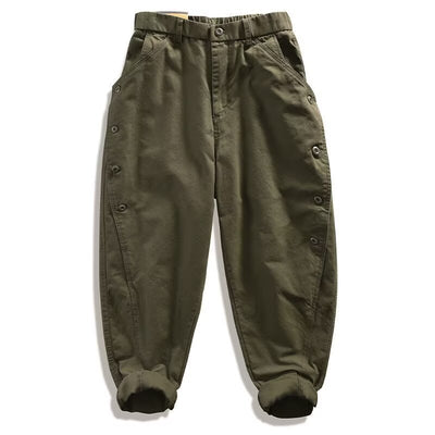 Pantalones Cargo Estructurados para Hombre con Fila de Botones Audaz - Image 7